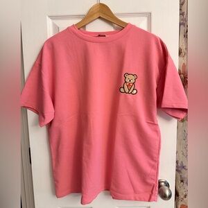 Pink Oversized Teddy Bear Women’s T-Shirt